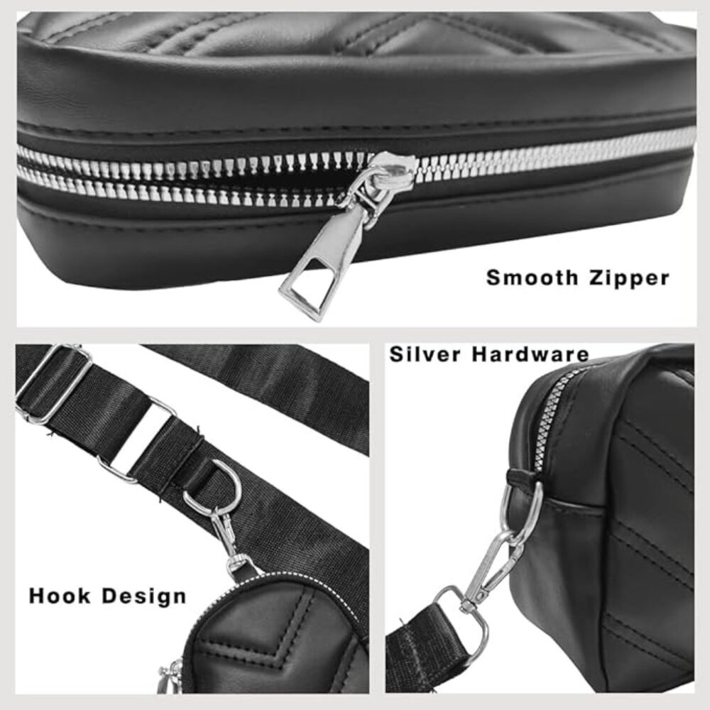 NEW! Small Vegan Leather Purse with Detachable Strap and Coin Pouch - Picture 4 of 14